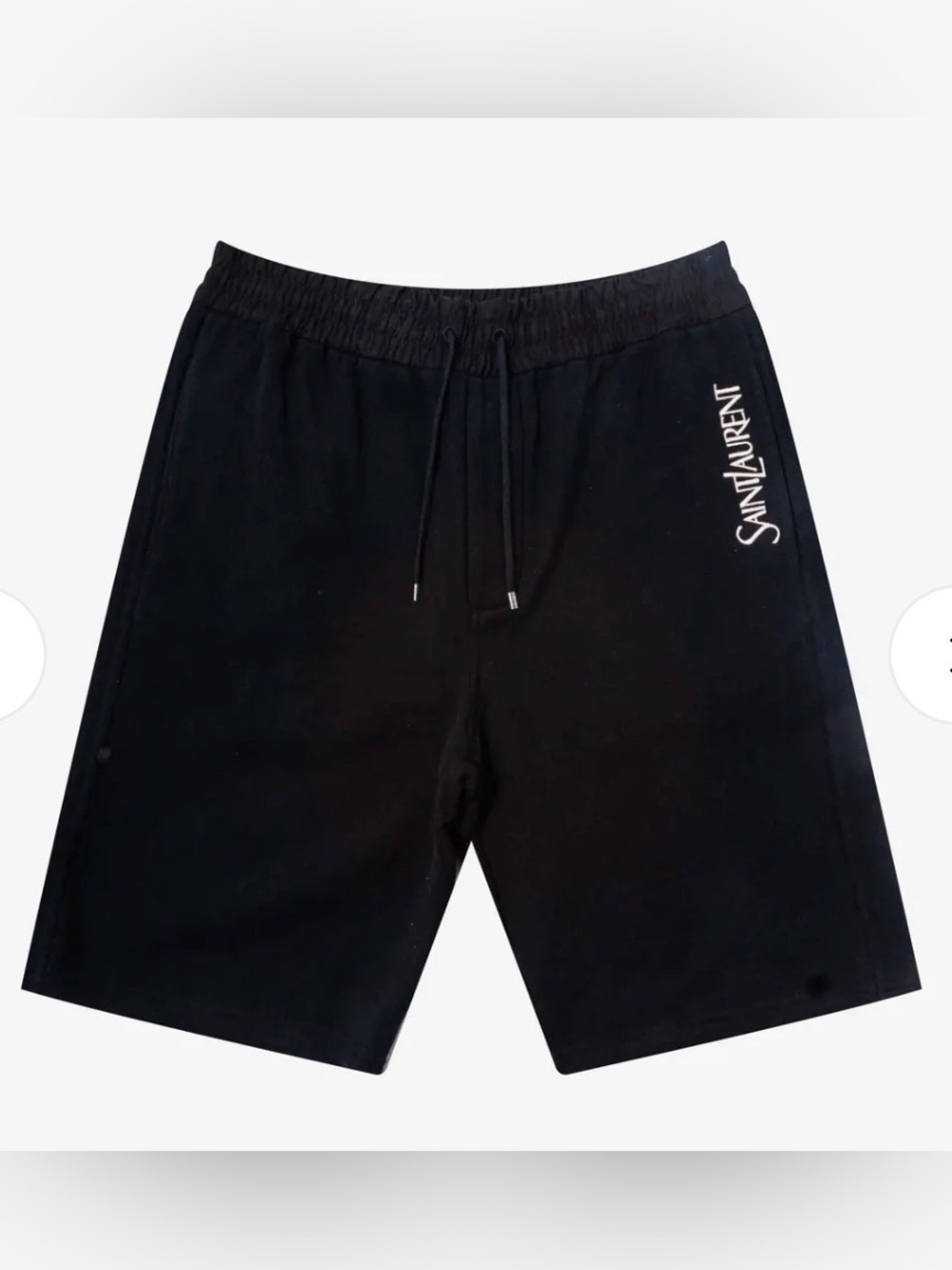 Saint Laurent Logo Embroidered Shorts